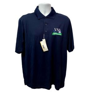 NWT Core365 Men’s Polo Shirt Size Large Classic Navy Blue Short Sleeve VNA